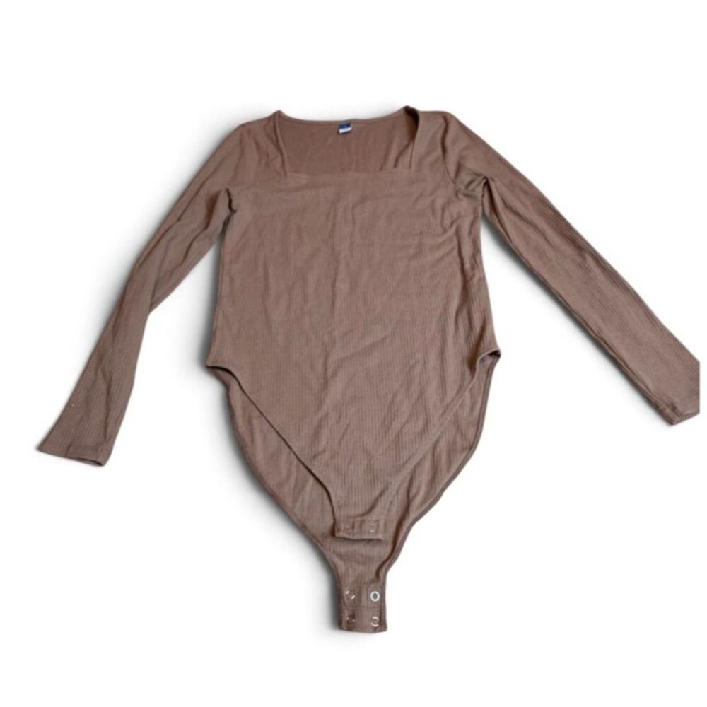 Old Navy Mauve Dusty Rose Ribbed Bodysuit Size L